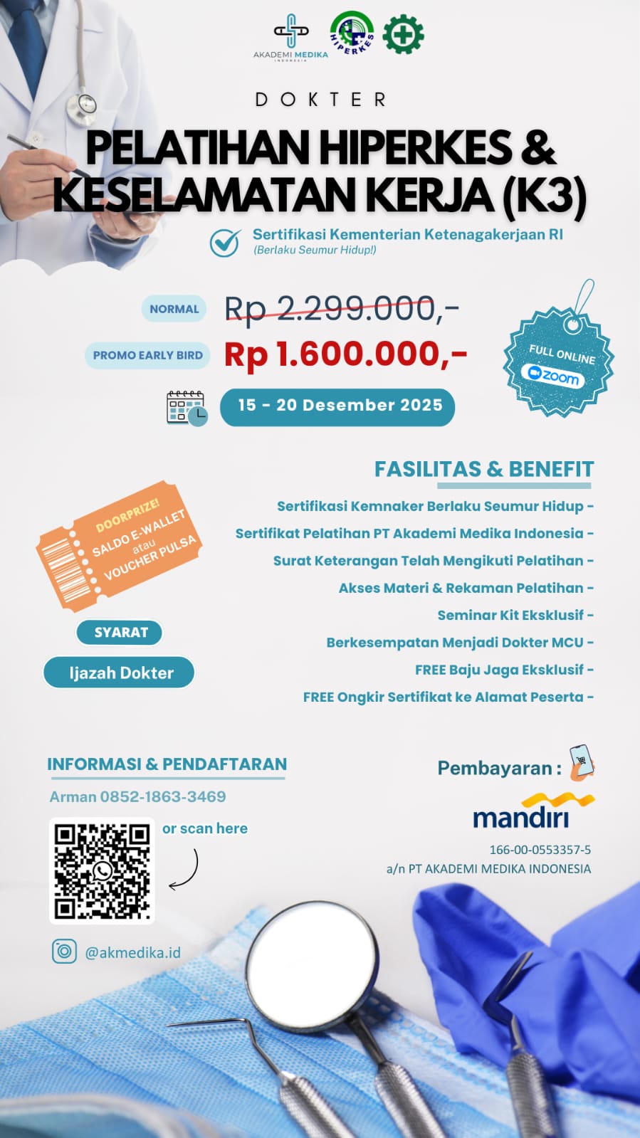 Pelatihan Hiperkes dan KK Khusus Dokter