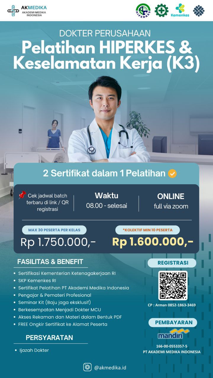 Pelatihan Hiperkes dan KK Khusus Dokter Periode April