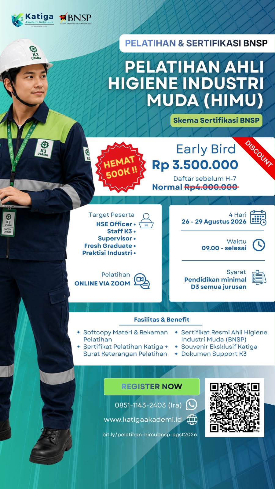 Pelatihan Higiene Industri Muda (HIMU) BNSP