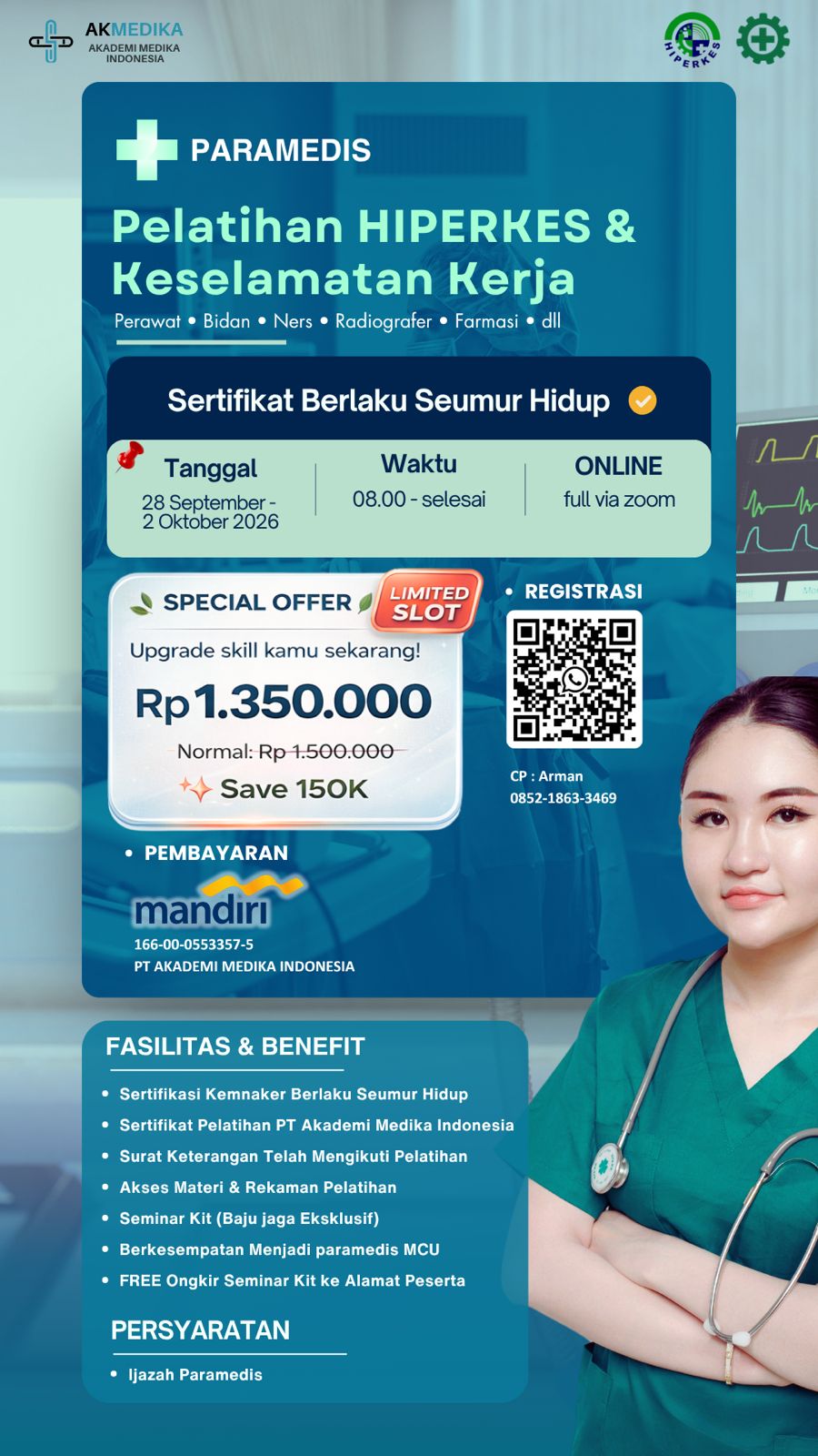 Pelatihan Hiperkes dan KK Khusus Paramedis Periode September Batch 2